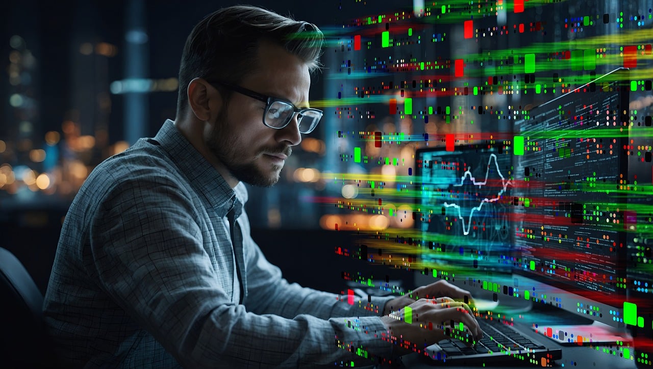 Computer Screens With Data